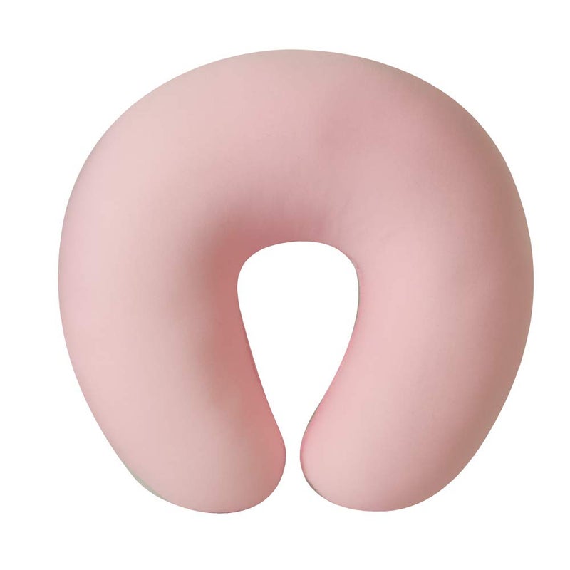 Cloudz Kids Dual Comfort Microbead Airplane Travel Neck Pillow. Super Soft Cozy Plush on One Side, Cool Relaxing Spandex on The Other! Keep Your Kids Comfy and Supported at Home or On The Go! - Pink - Image 4